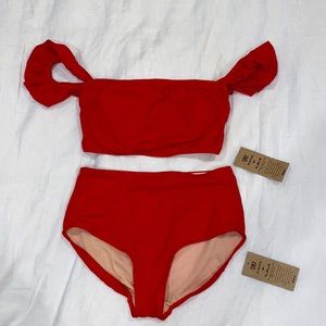 Albion Fit Crimson Groove Bikini Set